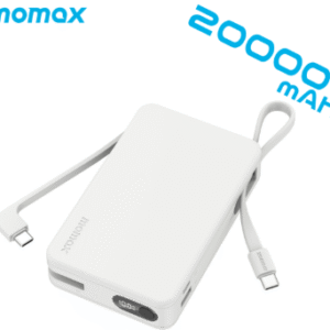 MOMAX - 1-Power Vital+ 20000mAh 流動電源，內建雙 USB-C 線