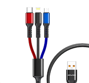 AWEI - USB一分三手機充電線 CL-971 加長 1.2米